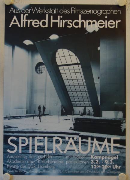 Alfred Hirschmeier - Spielräume originales deutsches Ausstellungsplakat
